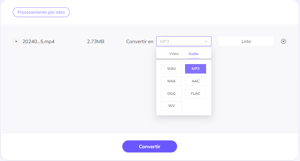 guía en línea para convertir grabaciones de pantalla a mp3 2