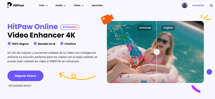  aumentar calidad de video online hitpaw  