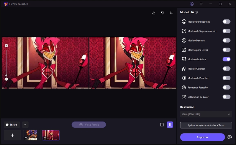 hitpaw fotorpea Modelo de Anime