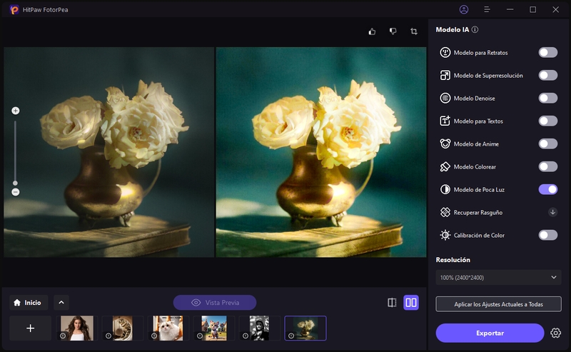 iluminar una foto con hitpaw fotorpea