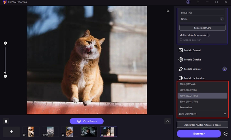 Selecciona archivo para agrandar imagen sin perder calidad en HitPaw FotorPea