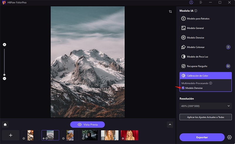  HitPaw FotorPea enhance select second model