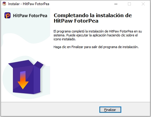 instalar hitpaw fotorpea con exito