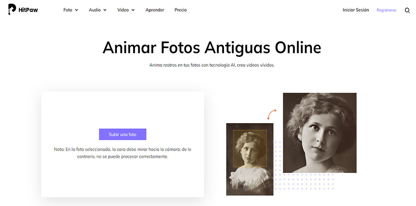 hitpaw animar fotos blancos y negros