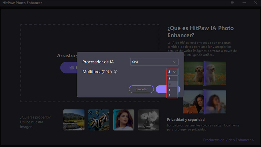 límite de procesamiento