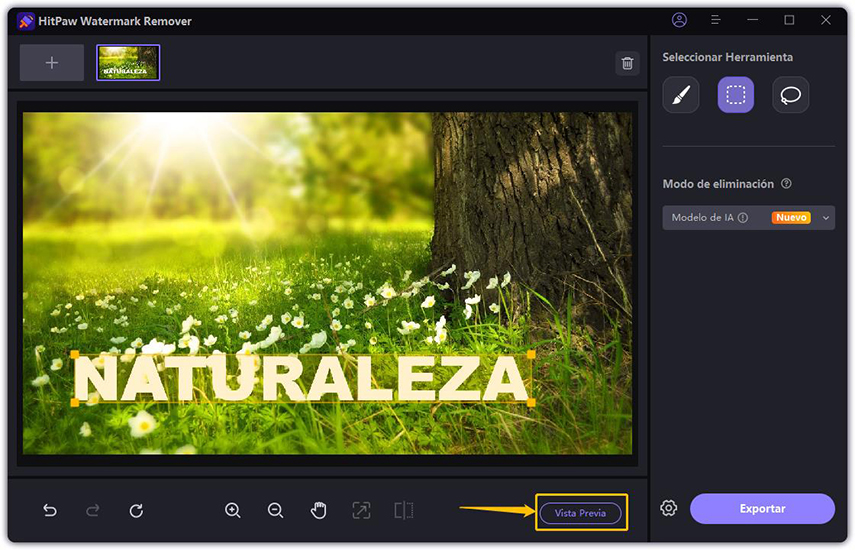 quitar letra de una imagen con hitpaw