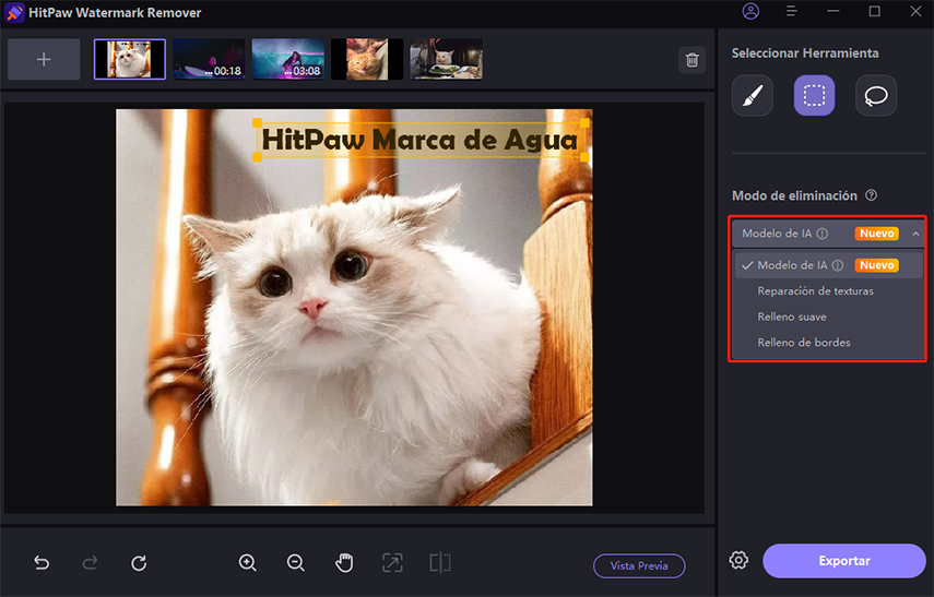 eliminar la marca de agua o la sombra en hitpaw watermark remover
