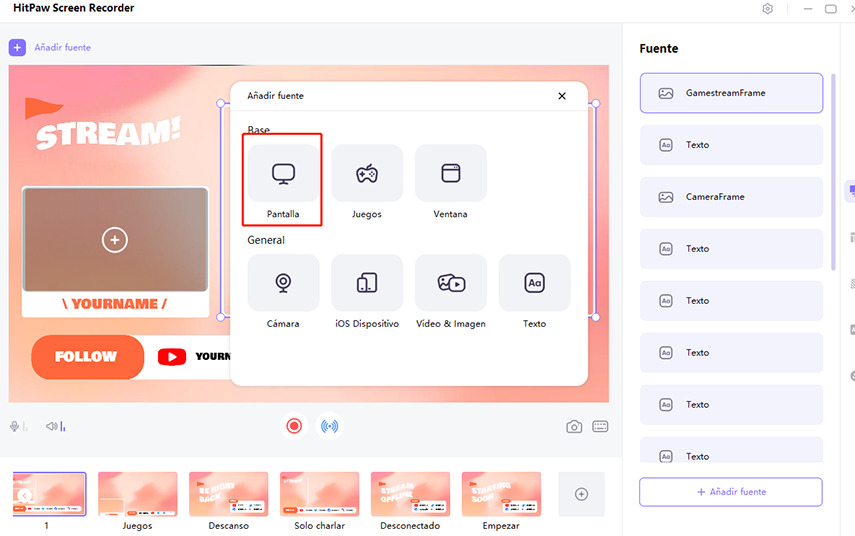 add screen