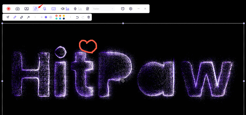 hitpaw screen recorder use draw