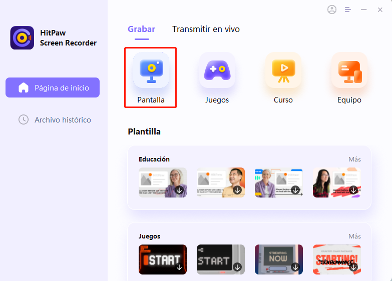 guía de HitPaw Screen Recorder para tomar capturas de pantalla 1