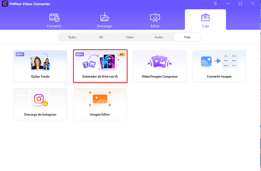 hitpaw ia generador de arte