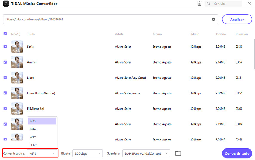 convert tidal to mp3