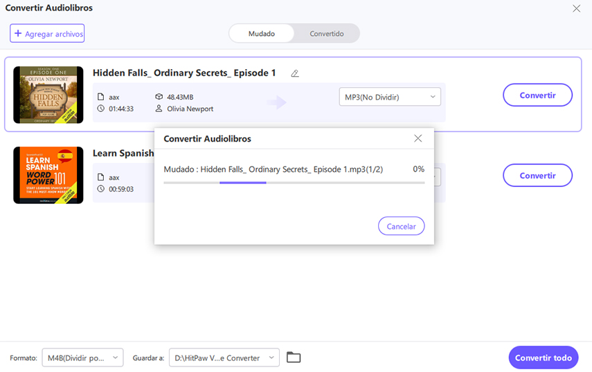 convirtiendo archivos a m4b