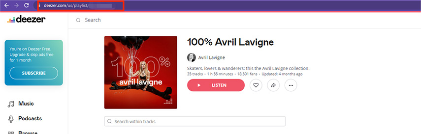 copiar enlace de deezer
