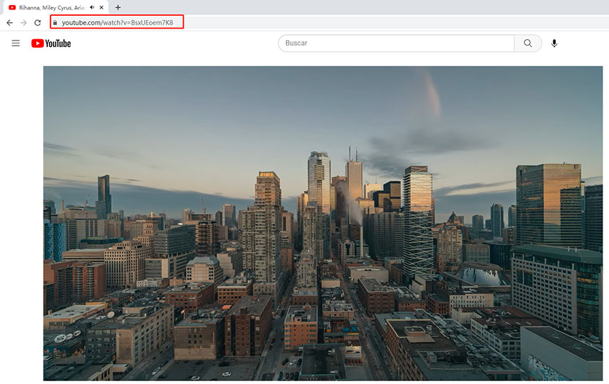 copiar enlace de youtube en directo