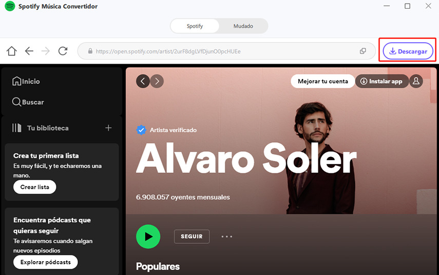 descargar Spotify artista