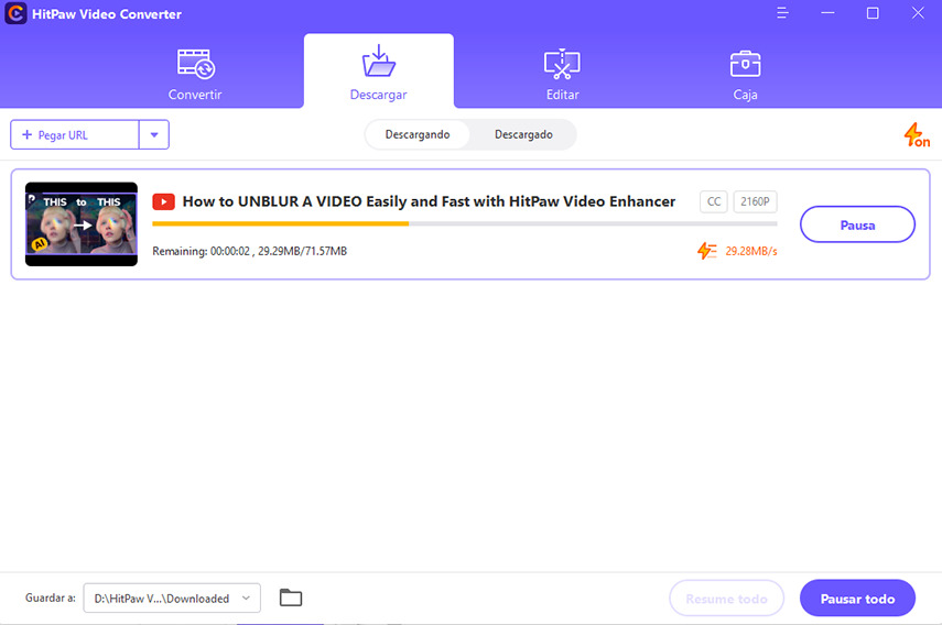 descargando youtube video