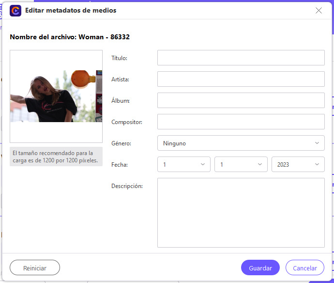 editar video metadatos información en hitpaw video converter