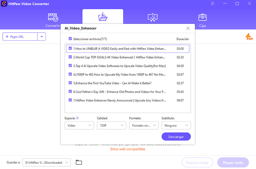 copiar todos videos en youtube playlist