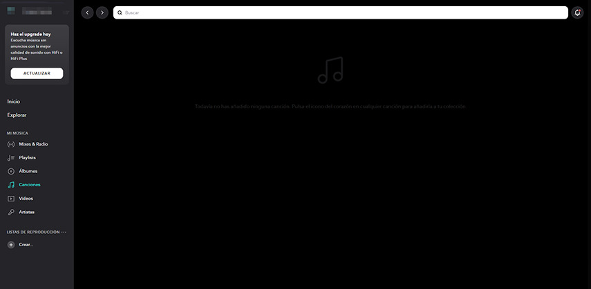 inciar sesión en la cuenta de tidal