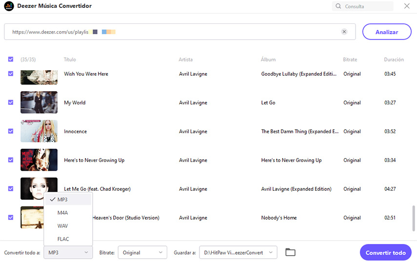 convertir deezer música a mp3