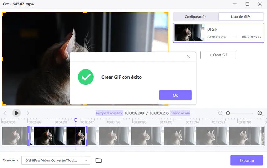 paso en convertir mp4 a gif con HitPaw Video Converter para Mac