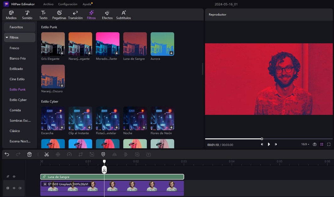 usa edimakor para hacer un video romantico