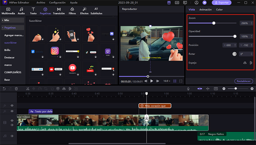 editar pegatina