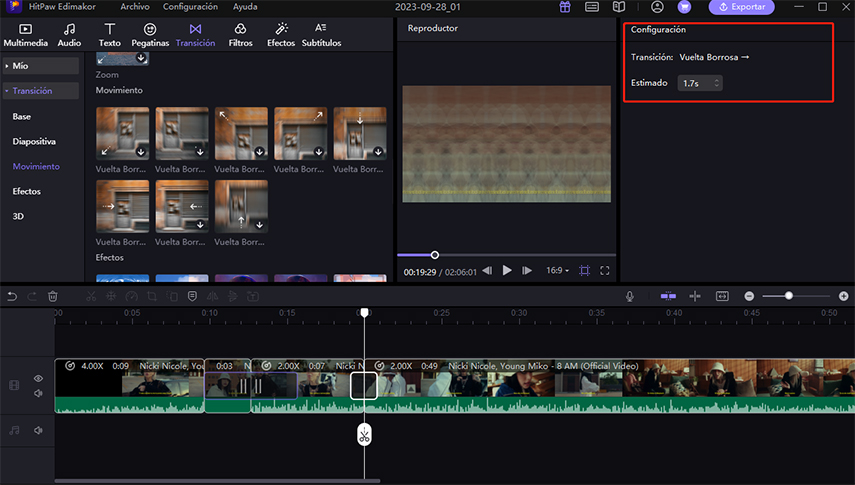 editar transición