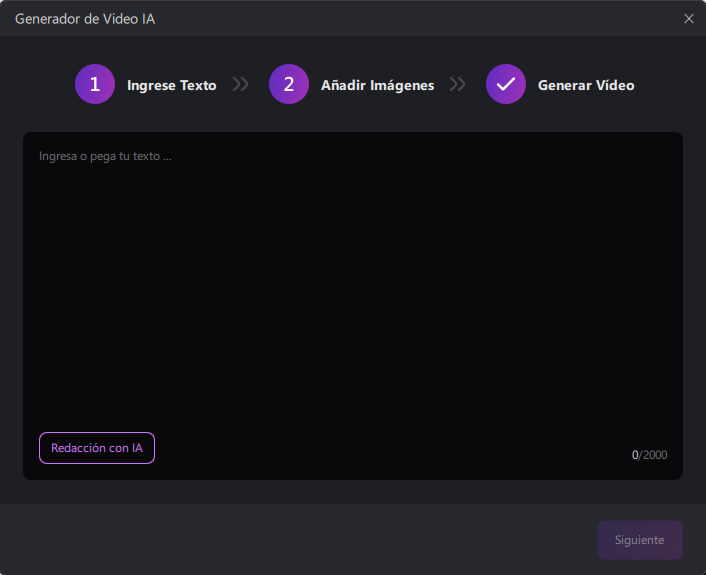 configurar parámetros del guion