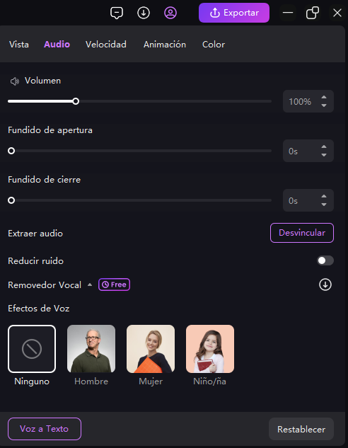 eliminador de ruido con AI edimakor