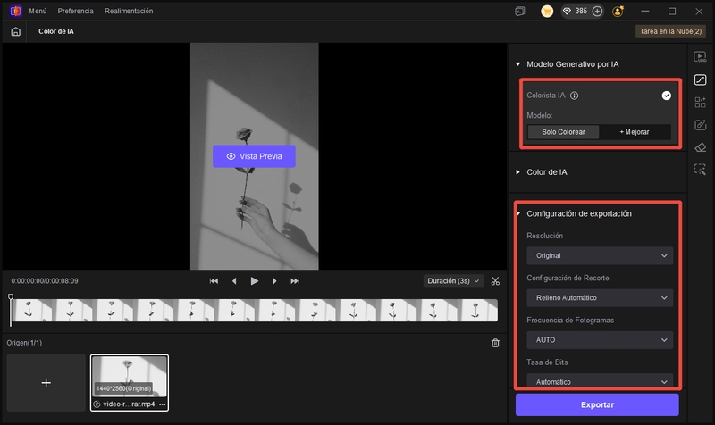 solo colorear video en vikpea
