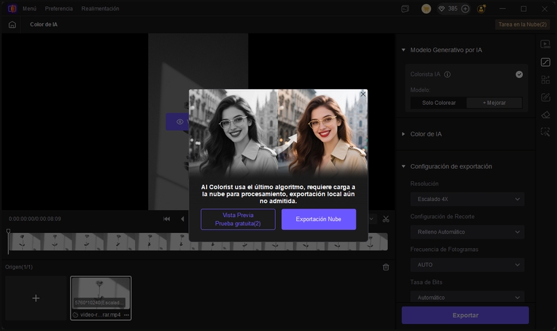 previsualizar video coloreado