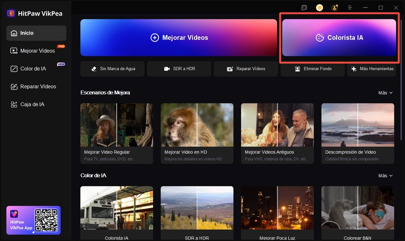 función colorista ia de hitpaw vikpea