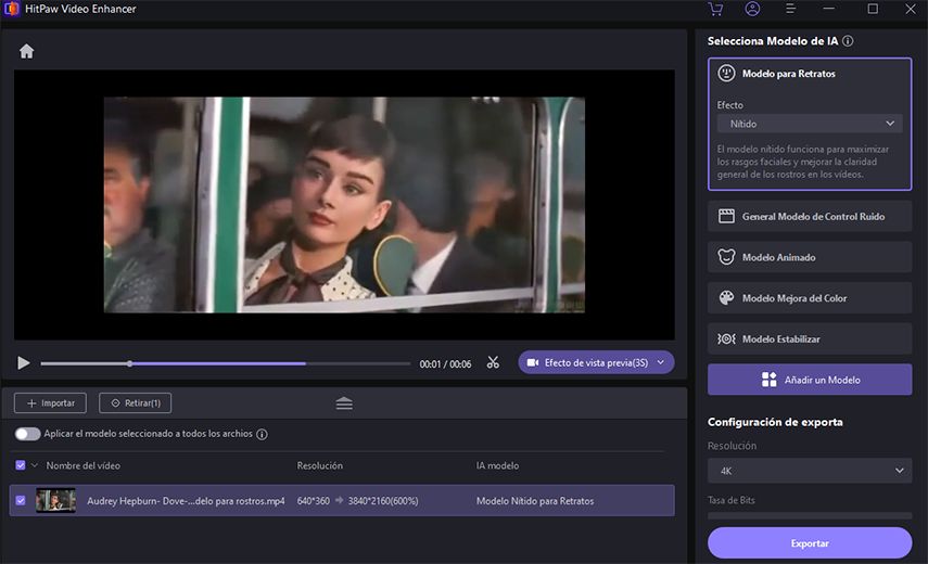 arreglar caras desenfocadas con hitpaw video enhancer
