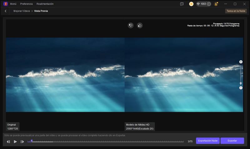 previsualización del modelo Nitidez HD de hitpaw vikpea