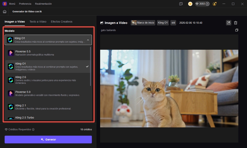 seleccionar modelo de generador de ia