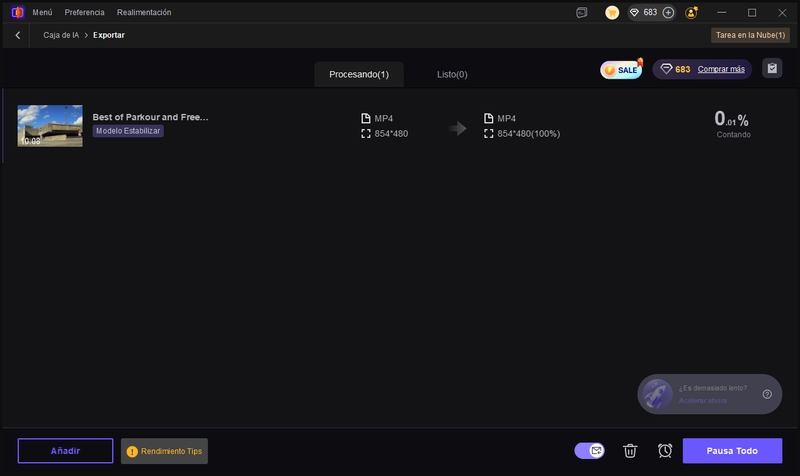 empezar a estabilizar video