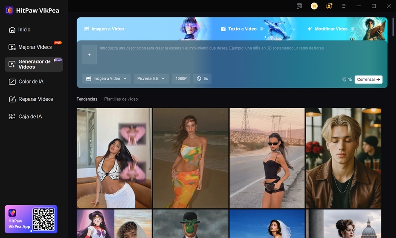 Selección de modelo Seedance 2.0 en HitPaw VikPea