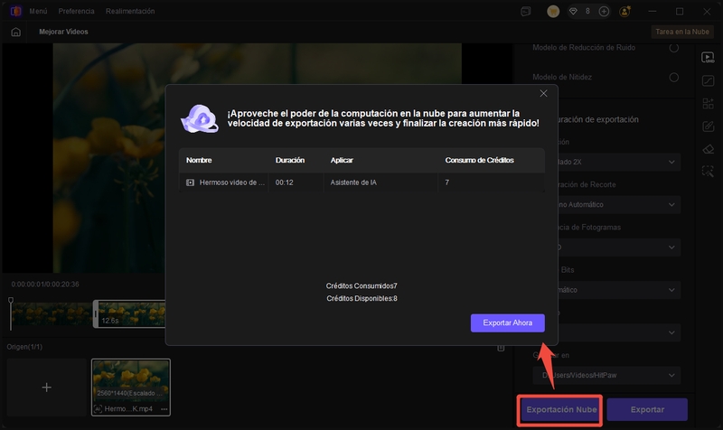 vista previa y exporta el vídeo mejorado de feliz año nuevo