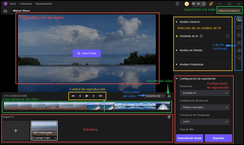 interfaz de usuario de hitpaw vikpea