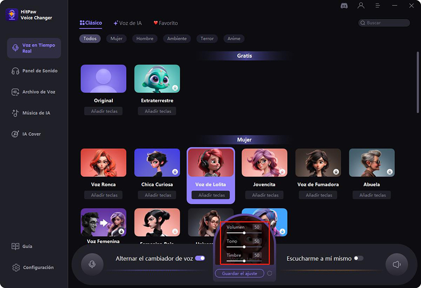 elegir herramientas para modificar la voz