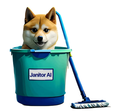 Interfaz de inicio de Janitor AI