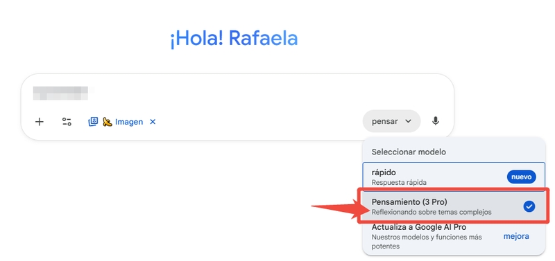 gemini herramienta elegir modelo 3 pro