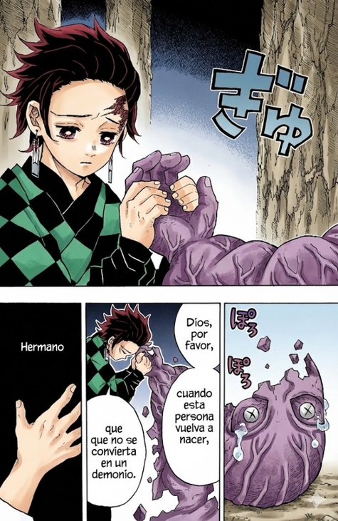 nanobanana pro demon slayer manga coloreado traducido