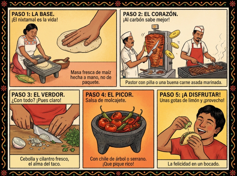 nanobanana pro generar guia tacos mexicanos