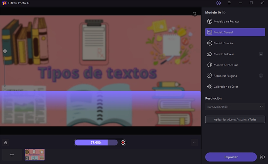 enfocar texto borroso con hitpaw photo ai