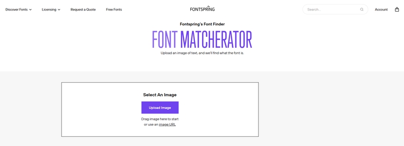 Fontspring Matcherator para buscar fuente por imagen