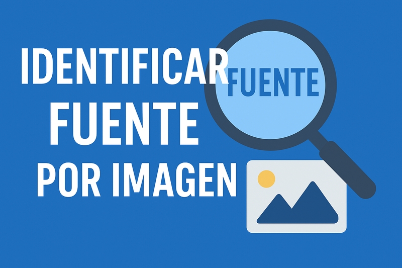 Usuario de redes sociales intentando identificar fuente por imagen con herramientas en línea