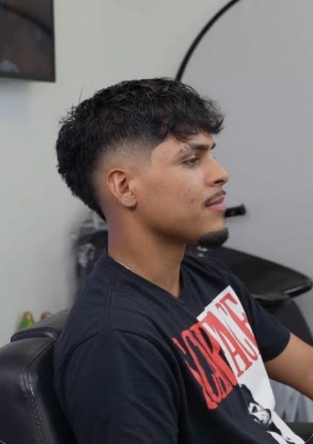 burst fade para pelo rizado Rauw Alejandro